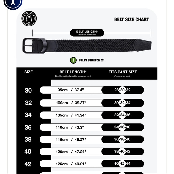 Ghost Golf “Dustin” Braided Belt (Grey) Size 36 - Picture 9 of 9